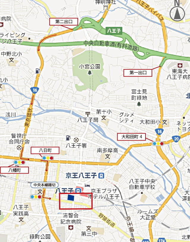 車で来場マップ