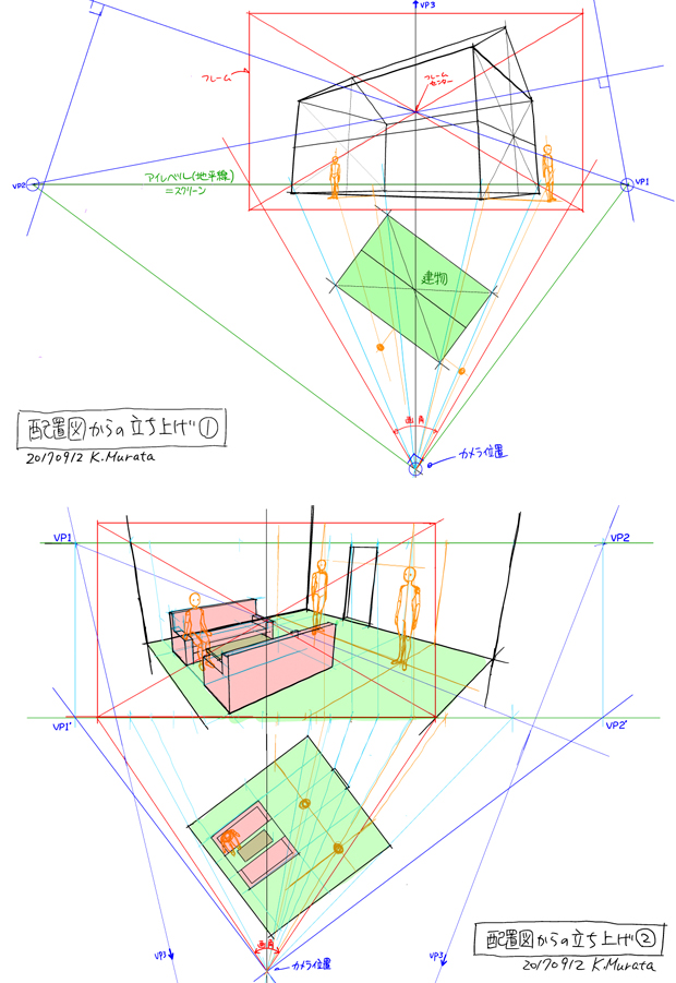 パース_配置図からの立ち上げ