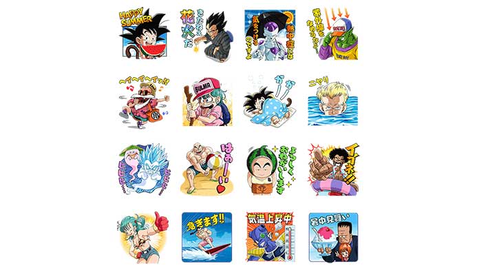 新LINEスタンプ「ドラゴンボール 夏休みスタンプ」7月13日(水)発売