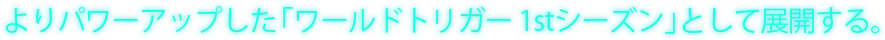 よりパワーアップした「ワールドトリガー　1stシーズン」として展開する。