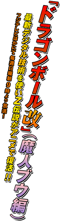ドラゴンボール改魔人ブウ編 最新デジタル技術を使いZ伝説がアニメで復活!!